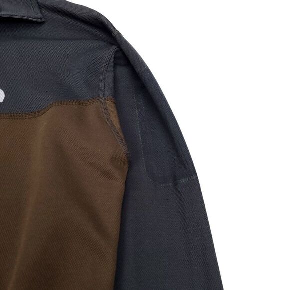 The North Face Flight Series Colorblock Brown Gray 1/4 Zip Pullover Top Gorpcore - Picture 8 of 13